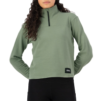 Women's Mons Royale Offgrid Fleece Long-Sleeve Top 2026 in Green size X-Large | Wool