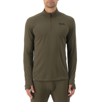 Mons Royale Cascade Base Layer 1/4 Zip Long Sleeve Top Men's 2026 in Green size 2X-Large | Nylon/Wool/Elastane