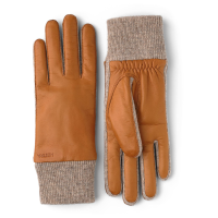 Women's Hestra Jeanne Gloves 2026 in Brown size 7 | Wool/Leather