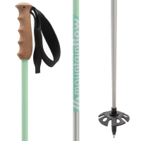 mountainFLOW CORKpro Ski Poles 2026 in Green size 125 | Aluminum