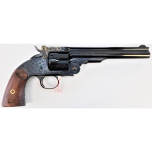 Taylor's & Company Top Break Open Schofield 7" 6 Round 45 Long Colt Revolver - Blued Engraved/Walnut - $3757.95 at The Real Grit