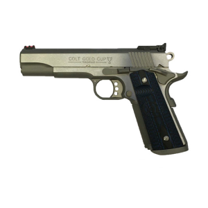 Gold Cup Trophy SS 5" 8 Round 45 ACP Pistol - Checkered Blue Grip