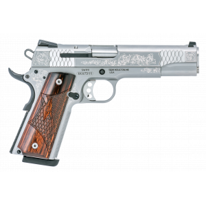 1911 E-series 5" 8 Round 45 Acp Pistol - Matte Stainless Engraved