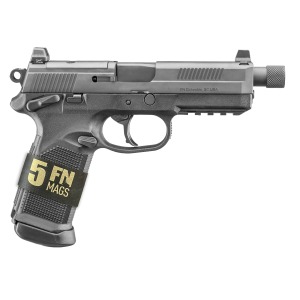 FNX Tactical Bundle 5.30" Threaded 10 Round 45 ACP Pistol - Black