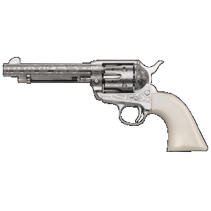 1873 Cattle Brand 5.50" 6 Round 357 Magnum Revolver - Nickel/Ivory