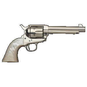 1873 Cattleman 5.50" 6 Round 45 Long Colt Revolver - Taylor Polished Nickel/Ivory