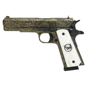 1911 A1 Government 70 Series 5" 8 Round 45 ACP Pistol - Water Moccasin Snakeskin