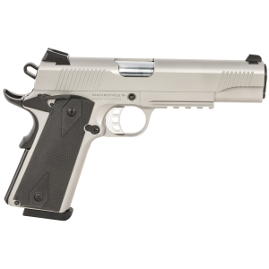 1911 Duty 5" 8 Round 45 ACP Pistol with Accessory Rail - Stainless/Black
