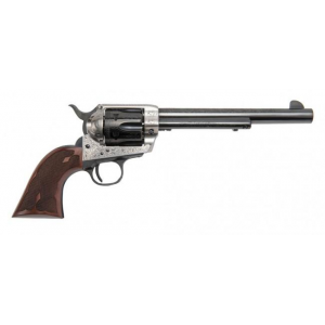 Frontier Old Silver Frame Laser Engraved 7.5" 6 Round 45 Long Colt Revolver - Nickel