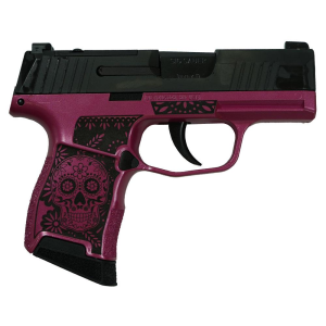 Exclusive P365 Sugar Skull Optic Ready 10 Round 9mm Pistol - Medusa Pink