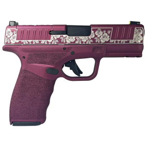 Hellcat Pro OSP 15 Round 9mm Pistol - Distressed Black Cherry and Roses