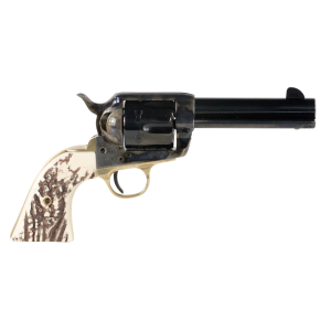 Taylor's & Company 1873 Cattle Brand 4.75" 6 Round 45 Long Colt Revolver - Case Color Hardened/Imitation Stag - $501.95 at The Real Grit