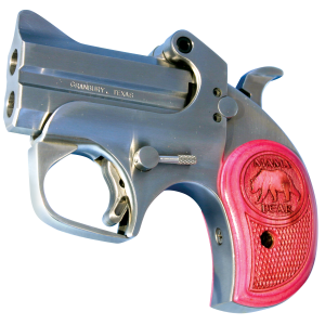 Mama Bear 2.50" 2 Round 357 Magnum Derringer - Stainless/Pink