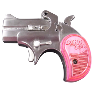 Mini Girl 2.50" 2 Round 38 Special Derringer - Stainless/Pink