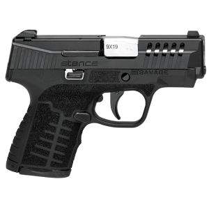 Stance 3.20" 7/10 Round 9mm Luger Pistol with Night Sights - No Manual Safety - Black