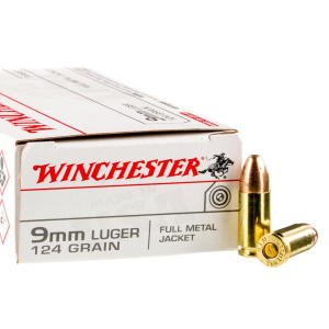 USA Full Metal Jacket 124 gr 9mm Handgun Ammo - 1000 Round Case