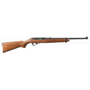 10/22 Carbine 18.50" 10 Round 22 Long Rifle Semi Auto Rifle - Brown Hardwood