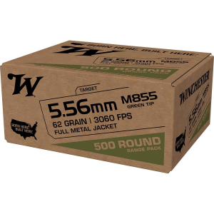 USA M855 Green Tip Full Metal Jacket 62 Gr 5.56 Nato Rifle Ammo - Range Pack