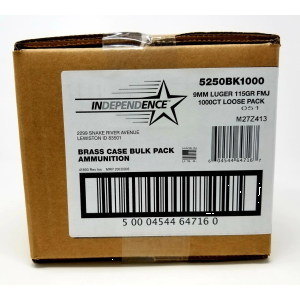 Cci Independence Brass Full Metal Jacket 9mm Handgun Ammo - 1000 Round Case - $340.14 at The Real Grit