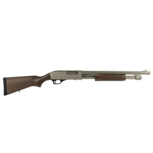 TX3 12HDM A1 18.5" 5 Round 12 Gauge Pump Action Shotgun - Nickel Metal/Walnut