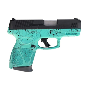 G3C 3.2" 12 Round 9mm Luger Pistol - Teal/Black Splatter
