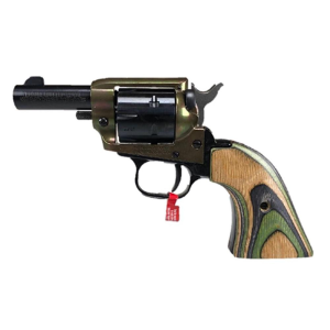 Barkeep 3" 22 Long Rifle Revolver - Black Case Hardened/Laminated Green Camo Grip