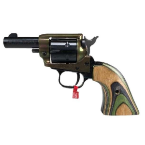 Barkeep 3" 22 Long Rifle Revolver - Black/Laminated Green Camo Grip