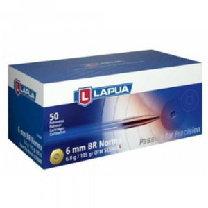 SCENAR-L Open Tip Match 105 Gr 6mm Norma Bench Rest Rifle Ammo - 50 Round Box