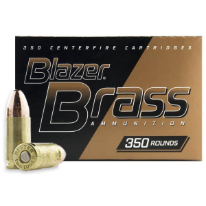 Blazer Brass Full Metal Jacket 115 gr 9mm Handgun Ammo - 350 Round Box