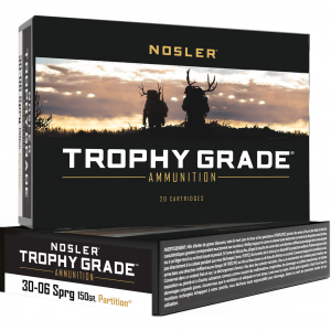 TROPHY Grade Spitzer Partition 150 Gr 30-06 Springfield Rifle Ammo - 20 Round Box