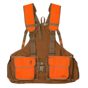 Browning Upland Adjustable Strap Vest - Tan/Blaze - $73.95 at The Real Grit