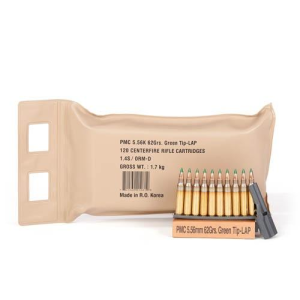 Pmc X-Tac Battle Pack Green Tip 62 gr 5.56 NATO Rifle Ammo - 120 Round Box - $75.95 at The Real Grit