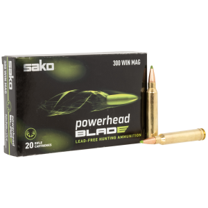 POWERHEAD Blade Lead Free 170 Gr 300 Winchester Magnum Rifle Ammo - 20 Round Box