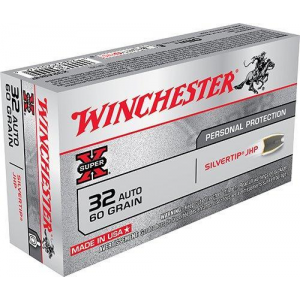 SUPER-X Silvertip Jacketed Hollow Point 60 Gr 32 Acp Handgun Ammo - 50 Round Box