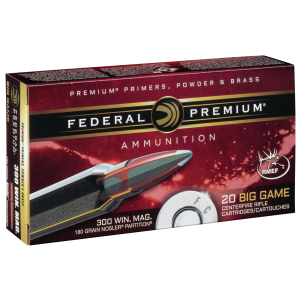 Federal Premium Nosler Partition 180 gr 300 Winchester Magnum Rifle Ammo - 20 Round Box - $69.17 at The Real Grit