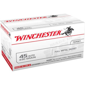 USA Valor Full Metal Jacket 230 gr 45 ACP Handgun Ammo - 100 Round Box