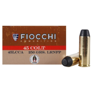 Fiocchi Cowboy Action Lead Round Nose Flat Point 45 Long Colt Handgun Ammo - 50 Round Box - $65.95 at The Real Grit
