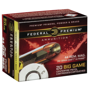 Federal Premium Swift A-Frame 280 gr 44 Magnum Handgun Ammo - 20 Round Box - $63.95 at The Real Grit