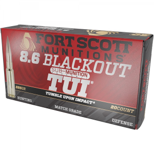 Subsonic Solid Copper Spun 285 gr 8.6 Blackout Rifle Ammo - 20 Round Box
