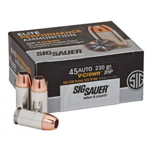 ELITE V-crown Hollow Point 230 Gr 45 Acp Handgun Ammo