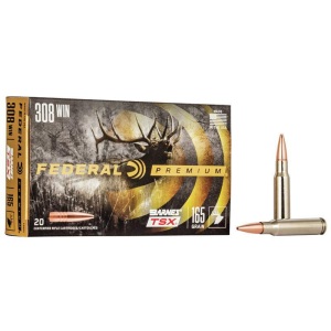Premium Barnes TSX 165 gr 308 Winchester Rifle Ammo - 20 Round Box