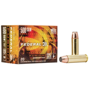 Federal Fusion Soft Point 325 gr 500 S&W Handgun Ammo - 20 Round Box - $59.82 at The Real Grit