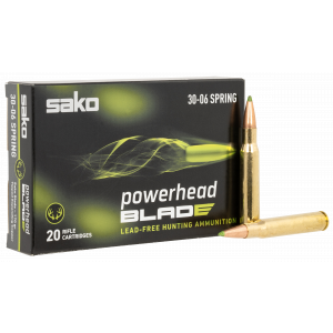 POWERHEAD Blade Lead Free 170 Gr 30-06 Springfield Rifle Ammo - 20 Round Box