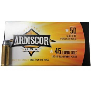Armscor Lead Round Nose 255 gr 45 Colt Handgun Ammo - 50 Round Box - $64.84 at The Real Grit