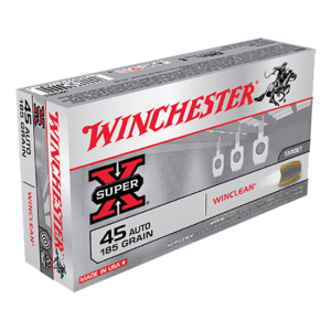 Winchester Super-X Winclean Brass Enclosed Base 185 gr 45 ACP Handgun Ammo - 50 Round Box - $46.95 at The Real Grit