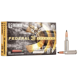 Federal Premium Trophy Copper 120 gr 6.5mm Creedmoor Rifle Ammo - 20 Round Box - $55.95 at The Real Grit