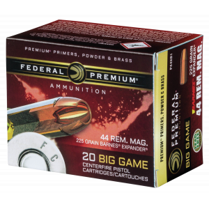 PREMIUM Barnes Expander Brx 225 Gr 44 Magnum Handgun Ammo - 20 Round Box