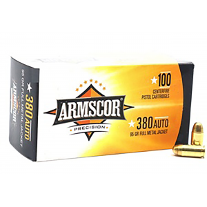 PRECISION Value Pack Full Metal Jacket 95 Gr 380 Acp Handgun Ammo - 100 Round Box