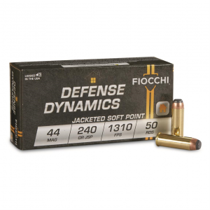 DEFENSE Dynamics Jacketed Soft Point 240 Gr 44 Magnum Handgun Ammo - 50 Round Box