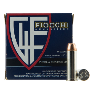 Fiocchi Hyperformance Hornady XTP Hollow Point 240 gr 44 Magnum Handgun Ammo - 25 Round Box - $34.95 at The Real Grit